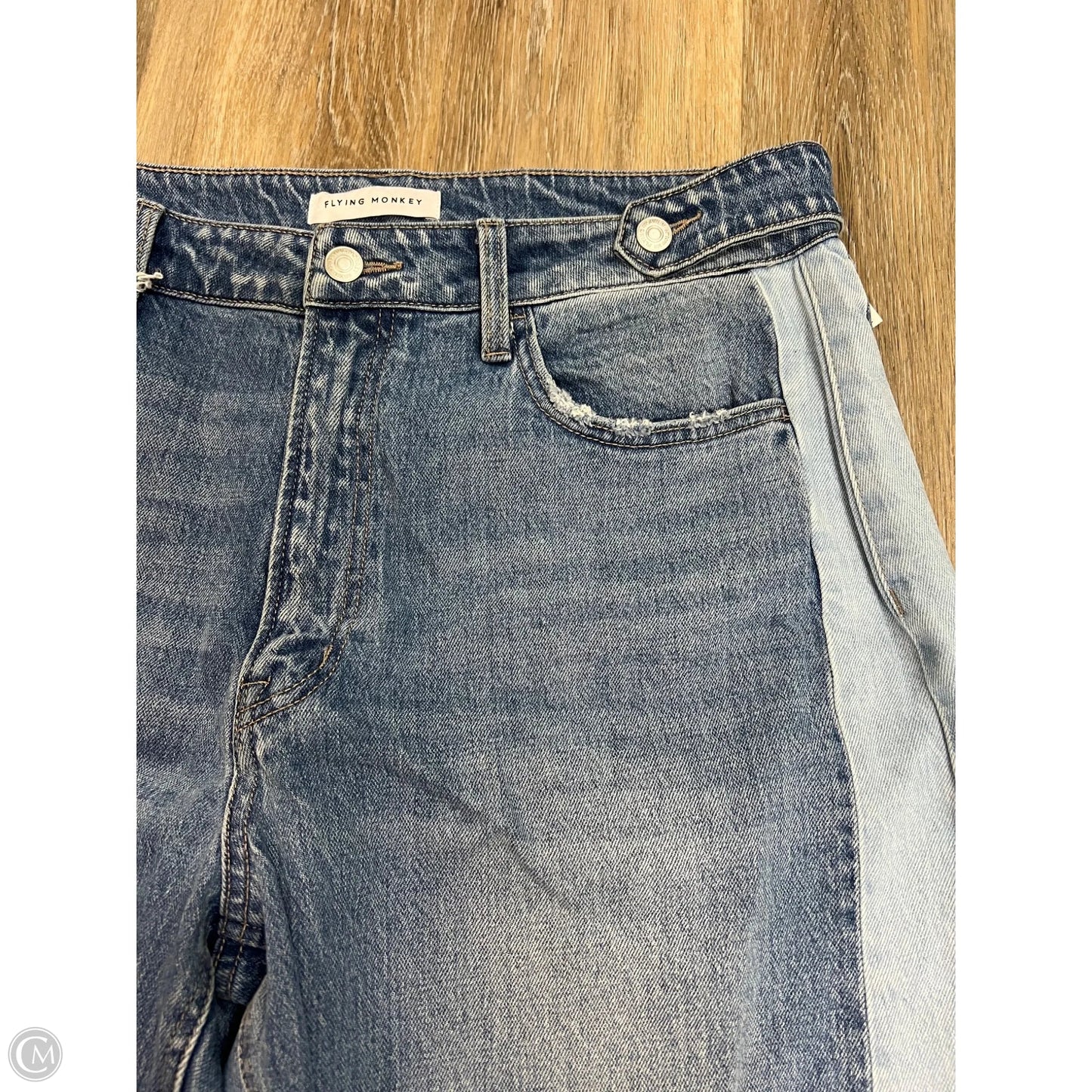 Jeans Wide Leg By Flying Monkey In Blue Denim, Size: 14