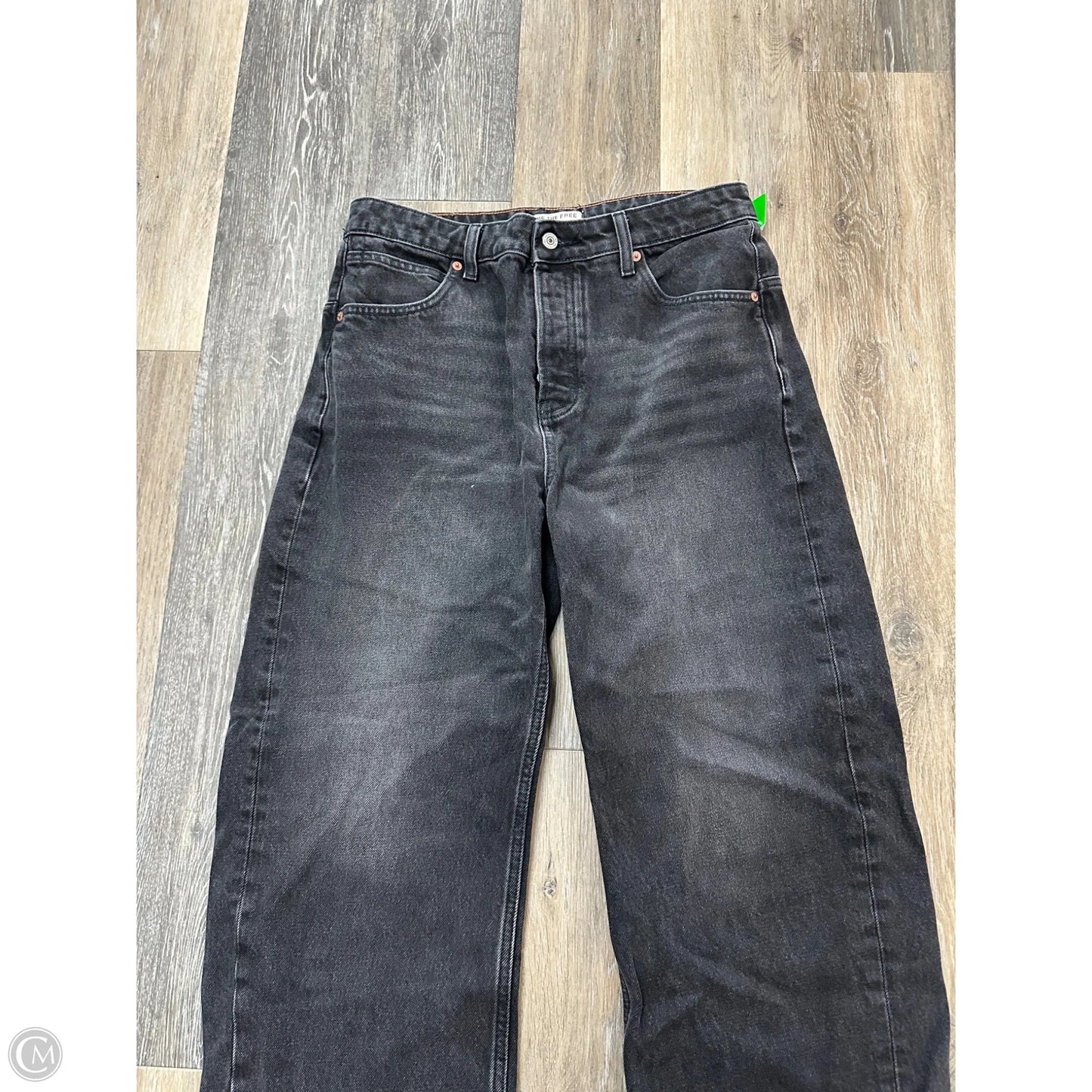 Jeans Wide Leg By We The Free In Black Denim, Size: 8