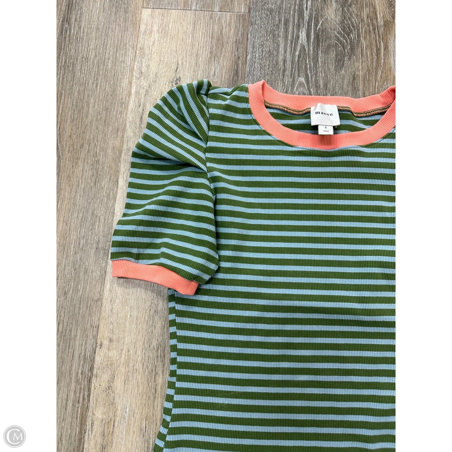 Top Short Sleeve By Maeve In Green, Size: S