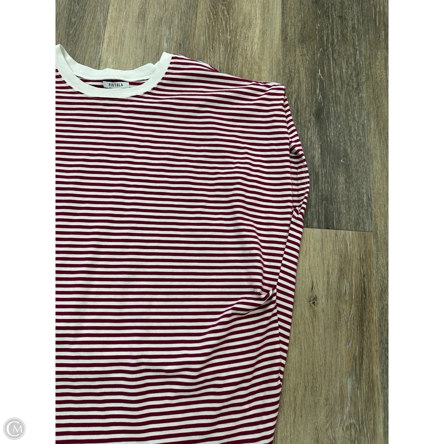 Top Short Sleeve By Pistola In Striped Pattern, Size: S
