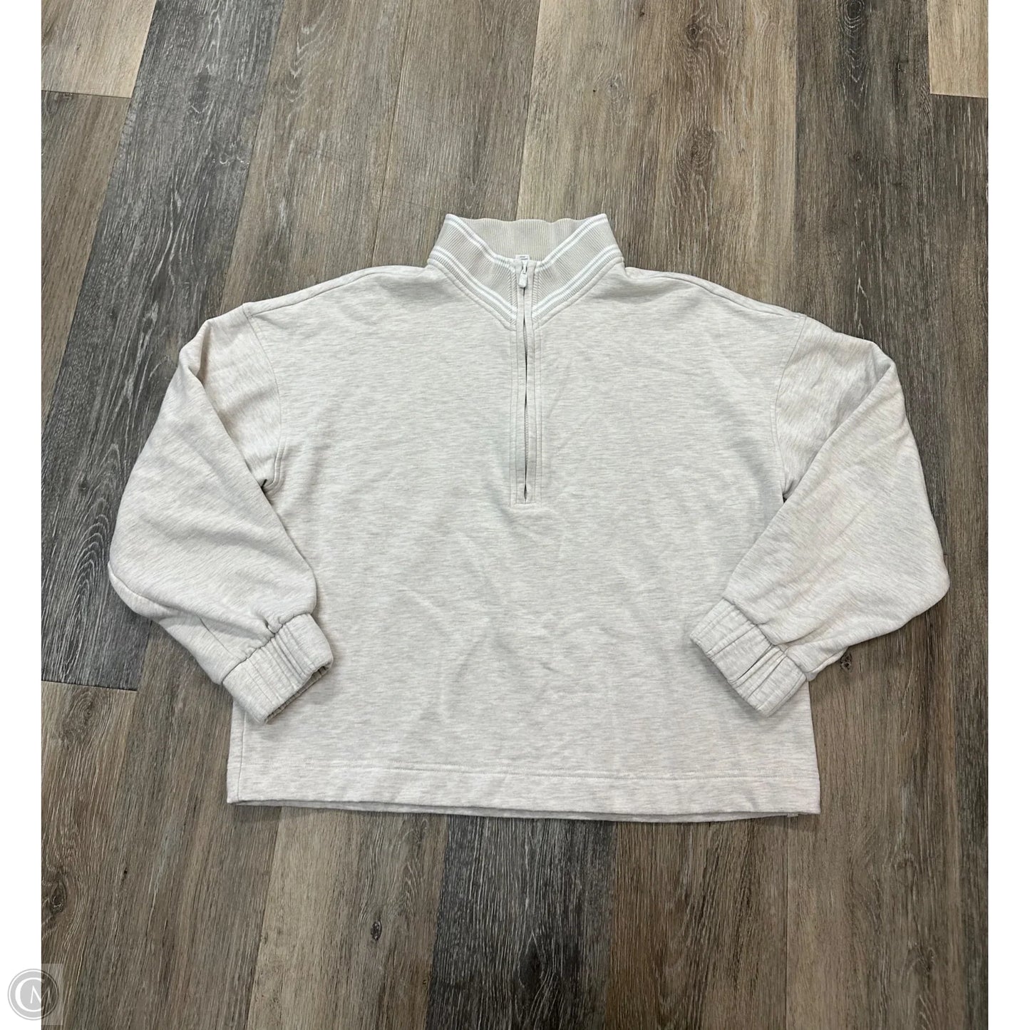 Athletic Sweatshirt Collar By Travis Mathew In Tan, Size: S