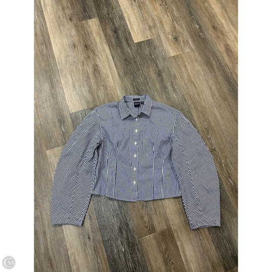 Blouse Long Sleeve By Gap In Striped Pattern, Size: Xs