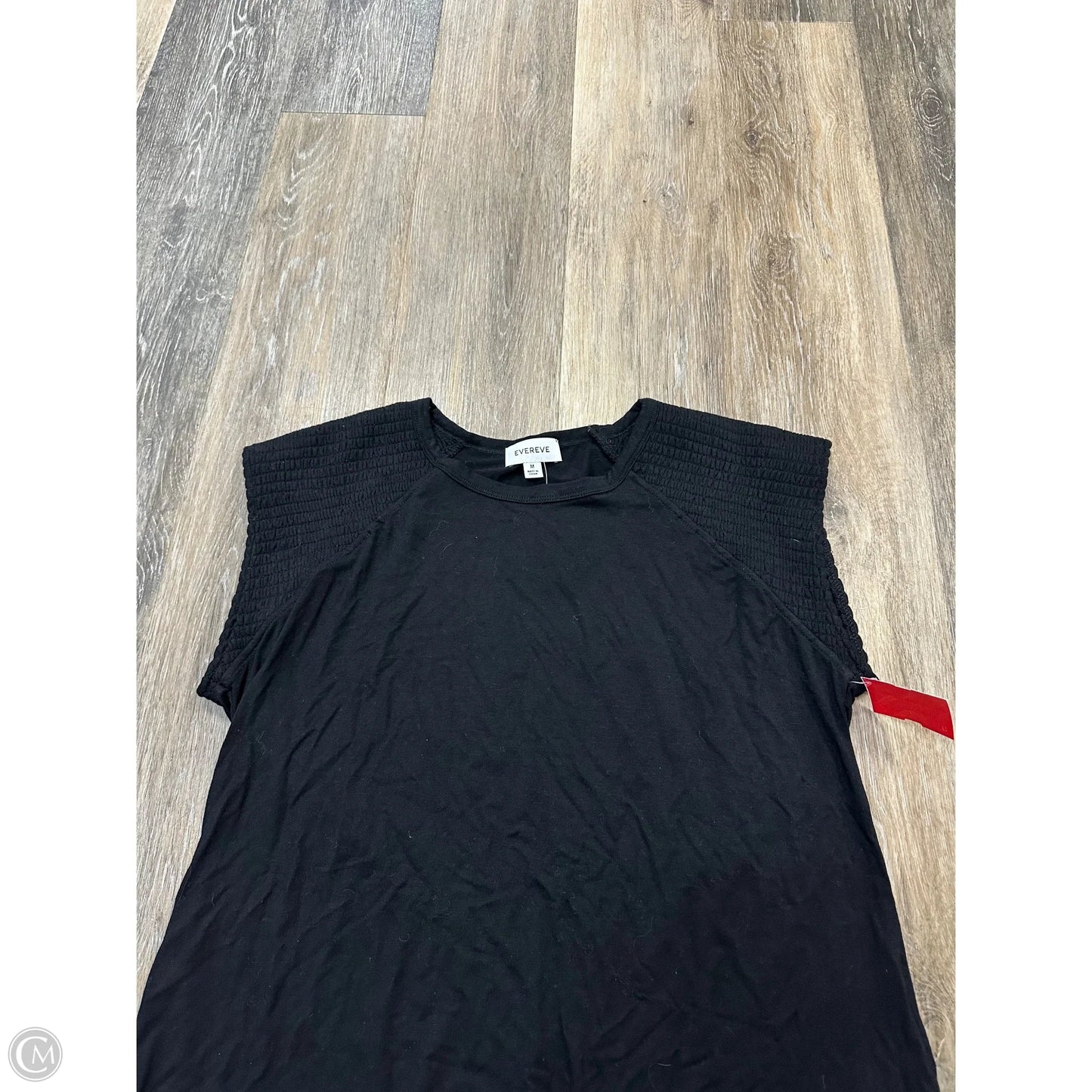 Top Short Sleeve By Evereve In Black, Size: M