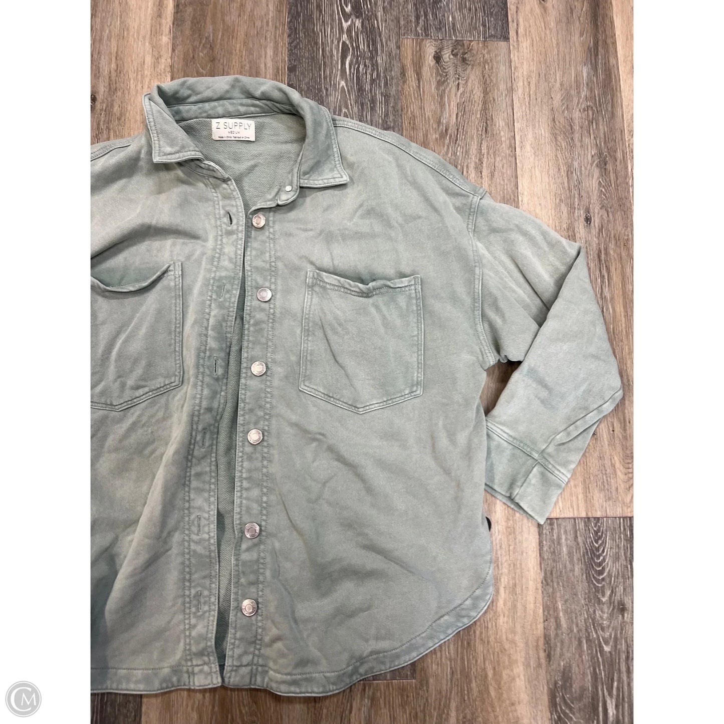 Jacket Shirt By Z Supply In Green, Size: M