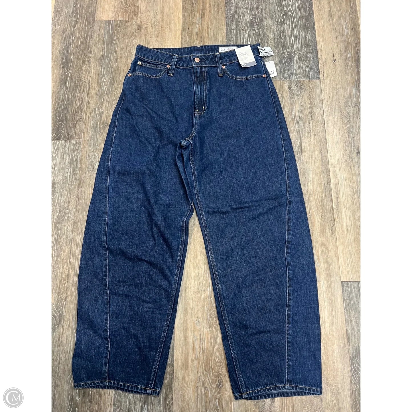 -Jeans Wide Leg By Gap In Blue Denim, Size: 12/31