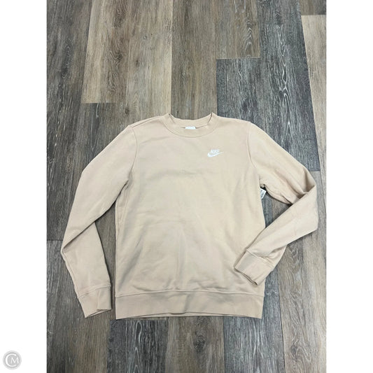 Athletic Sweatshirt Crewneck By Nike Apparel In Tan, Size: Xs