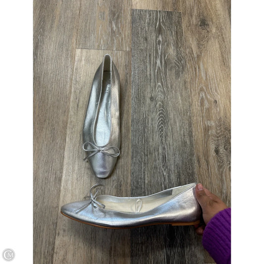 Shoes Flats By Zara In Silver, Size: 8.5