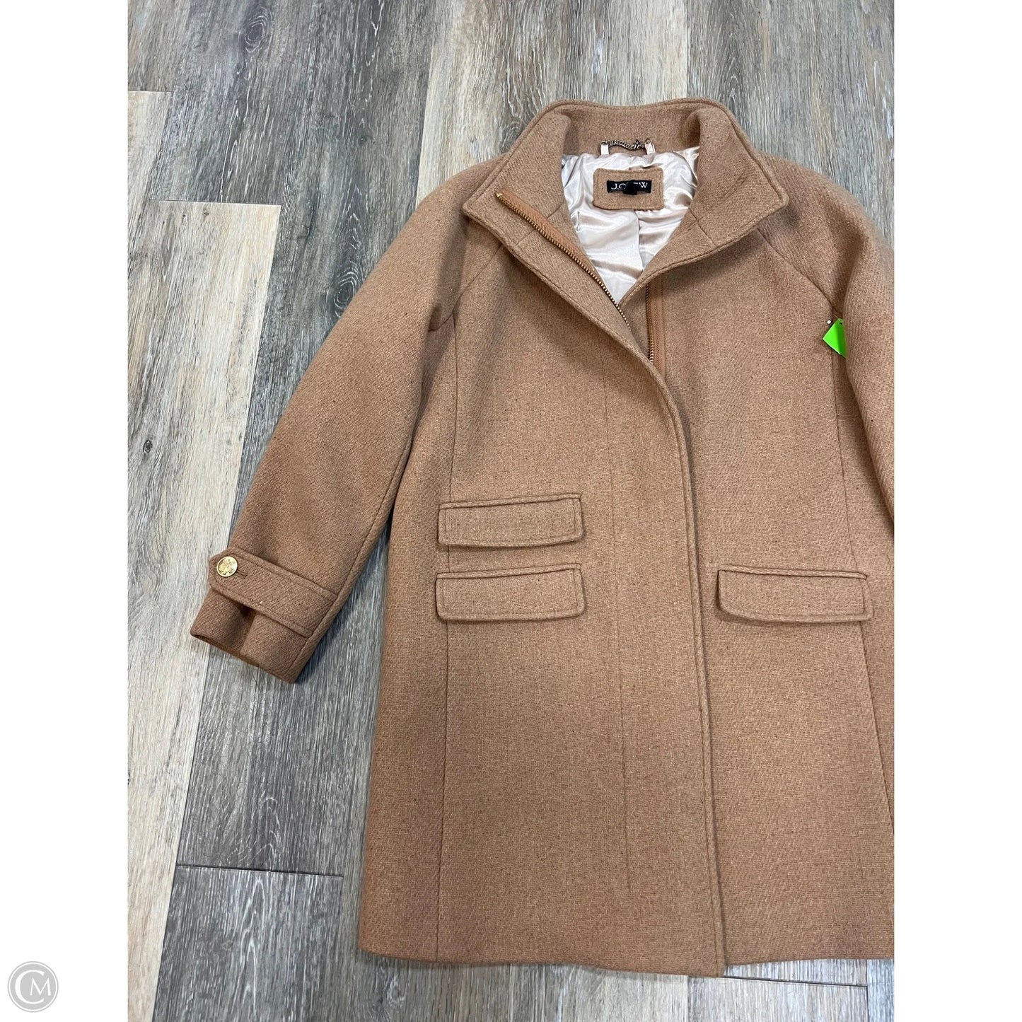 Coat Wool By J. Crew In Tan, Size: 00