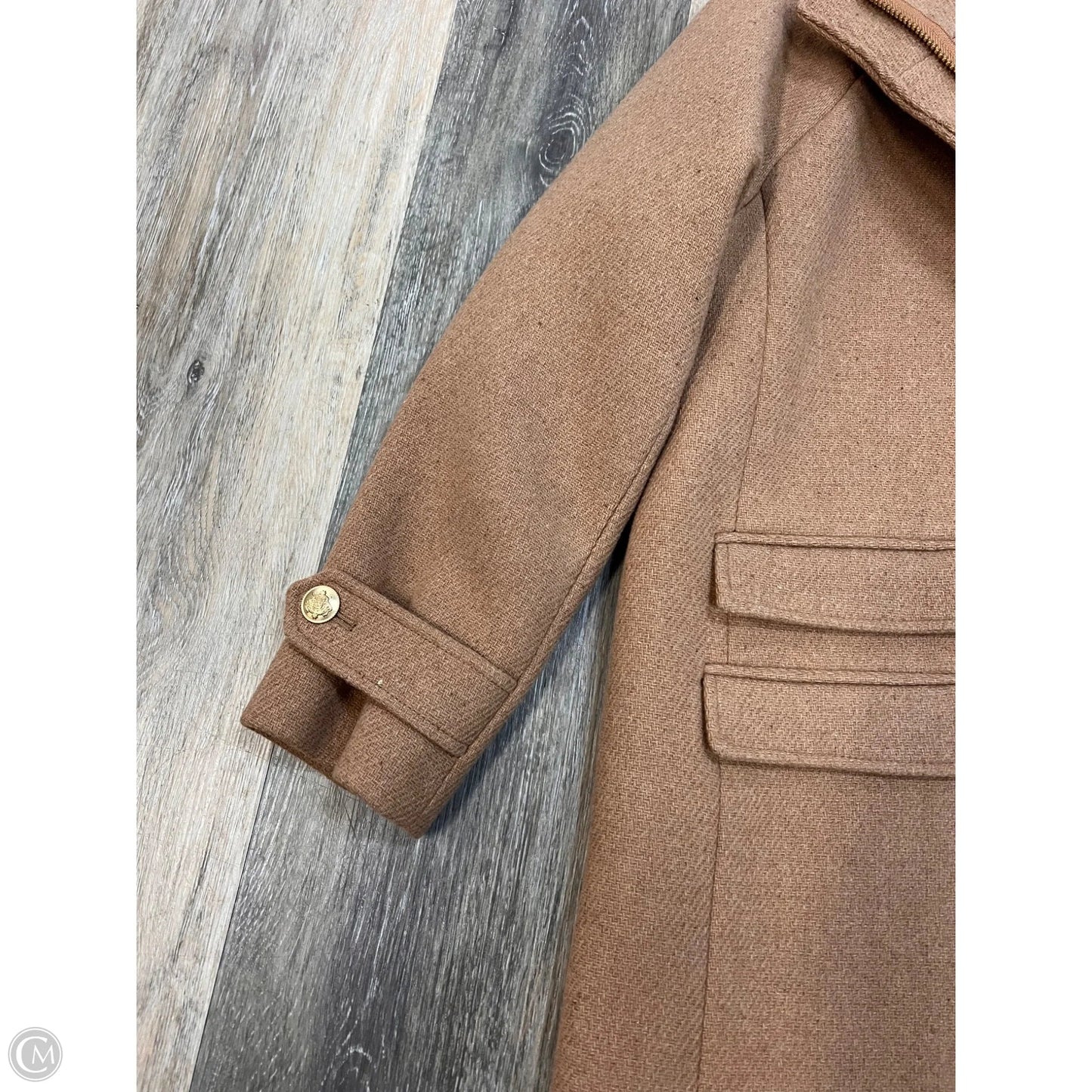 Coat Wool By J. Crew In Tan, Size: 00