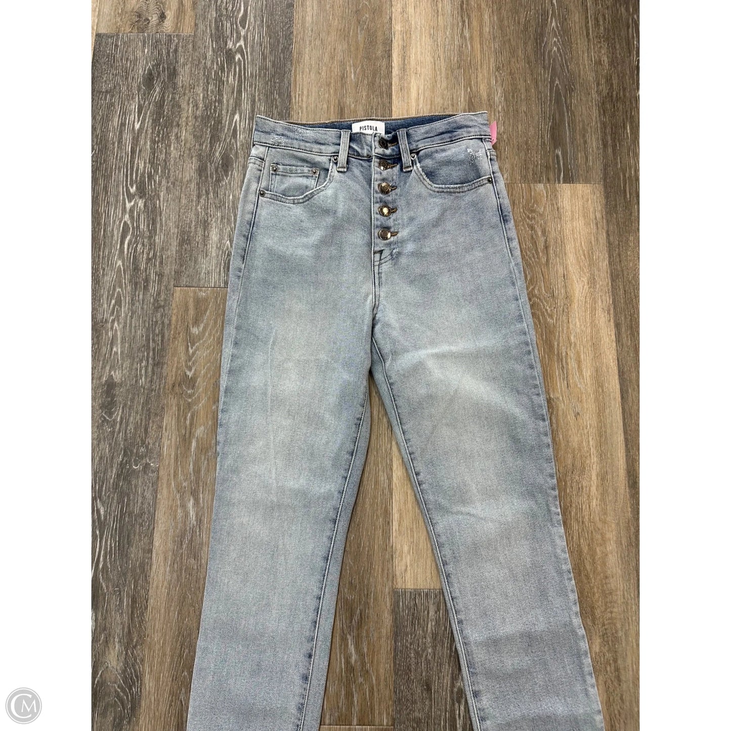 Jeans Straight By Pistola In Blue Denim, Size: 4