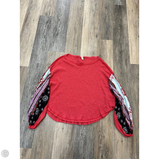 Top Long Sleeve By We The Free In Red, Size: Xs