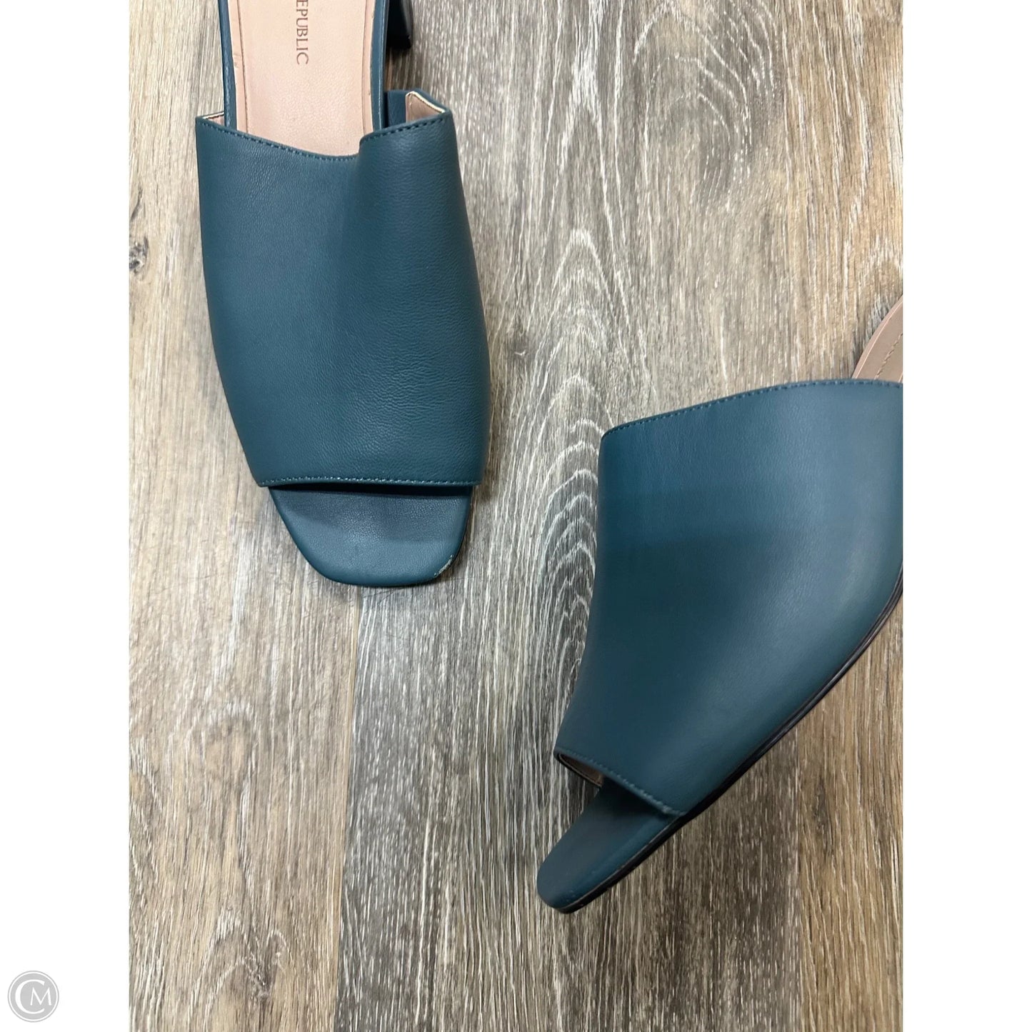 Sandals Heels Block By Banana Republic In Blue, Size: 9