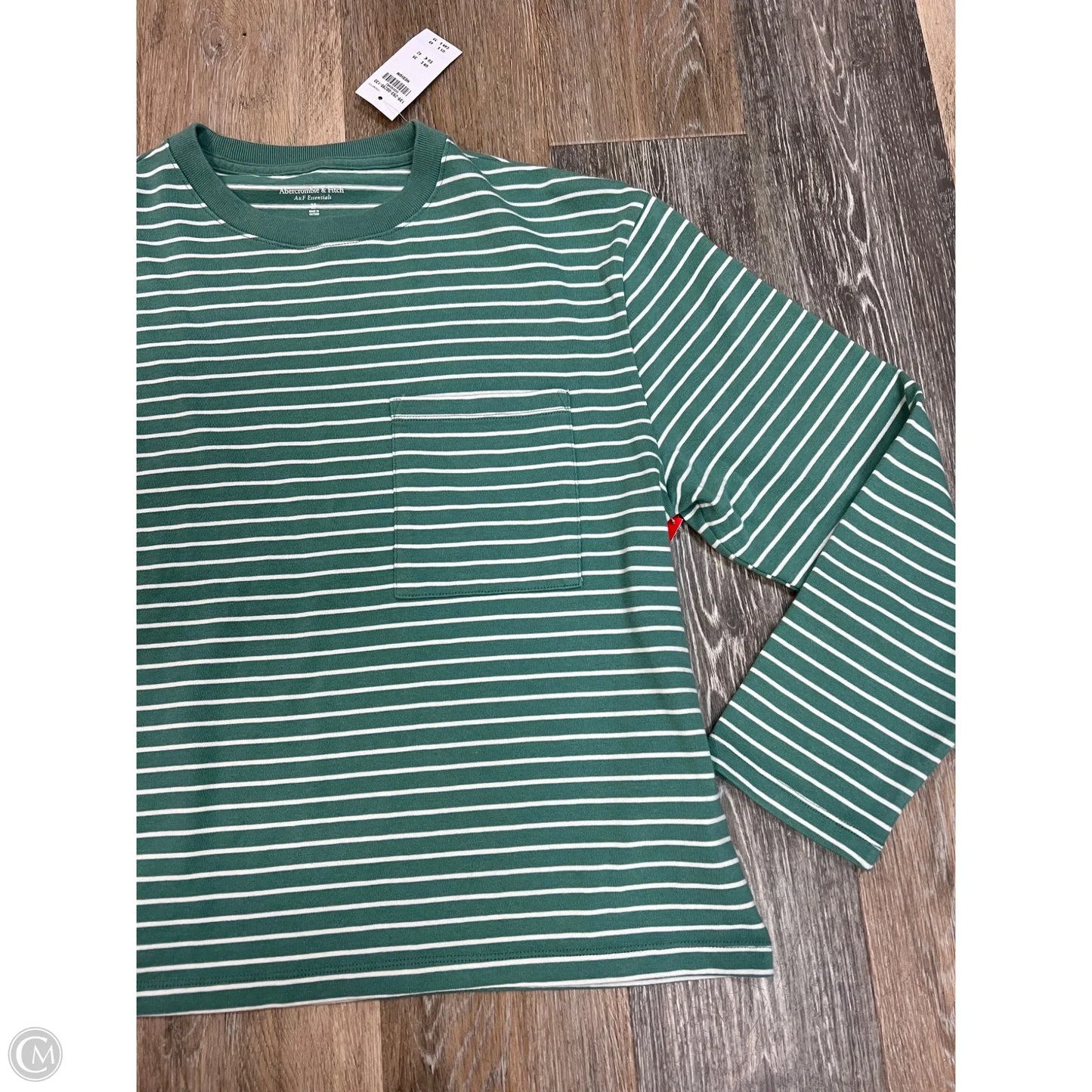 Top Long Sleeve By Abercrombie And Fitch In Green, Size: M