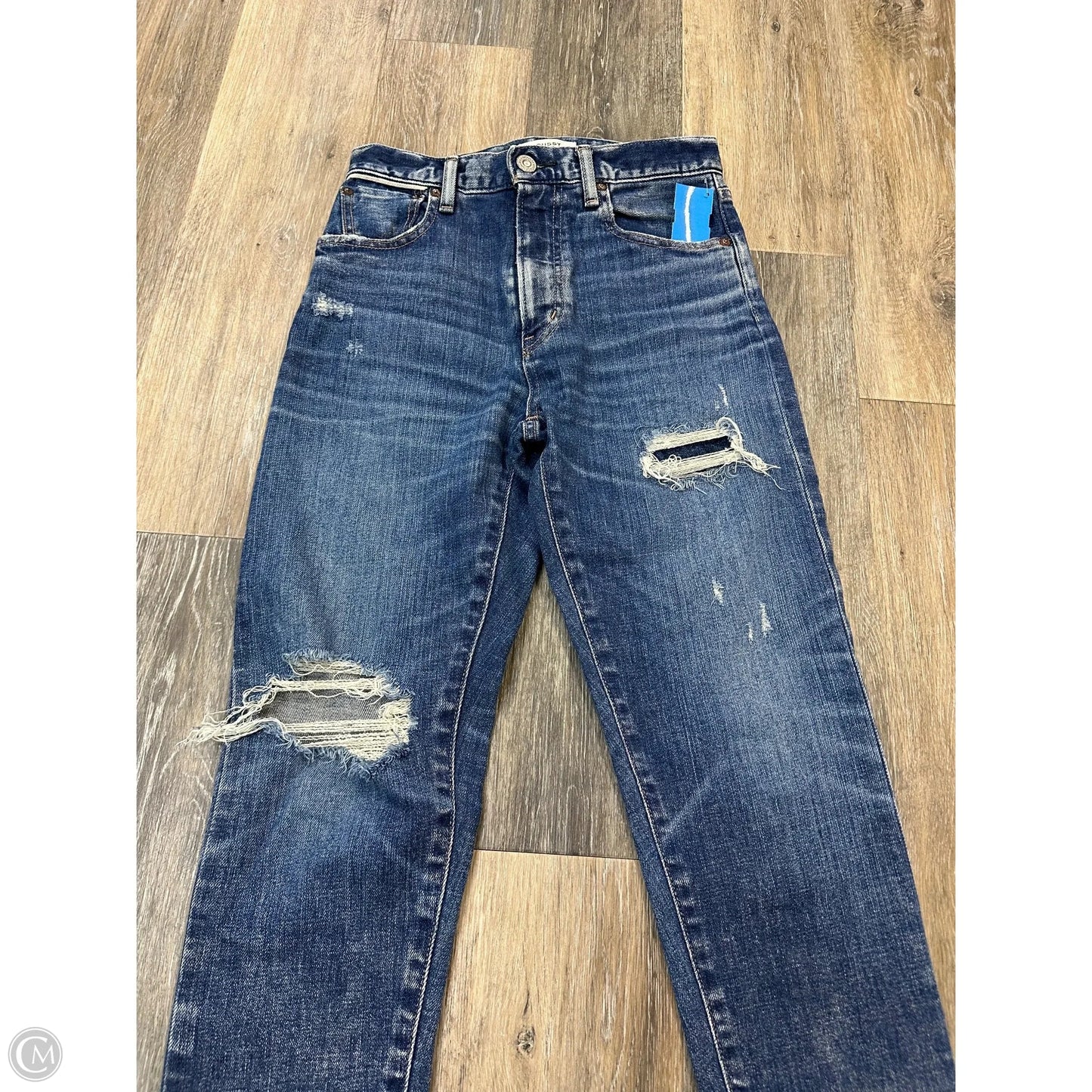 Jeans Straight By Moussy In Blue Denim, Size: 0