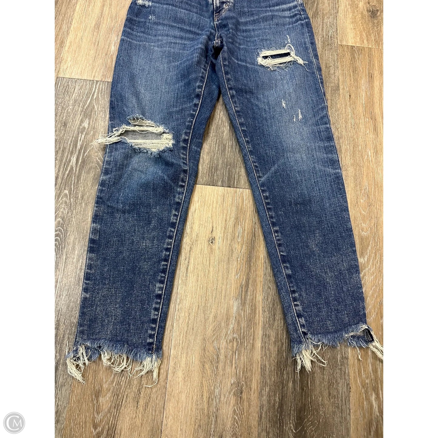 Jeans Straight By Moussy In Blue Denim, Size: 0