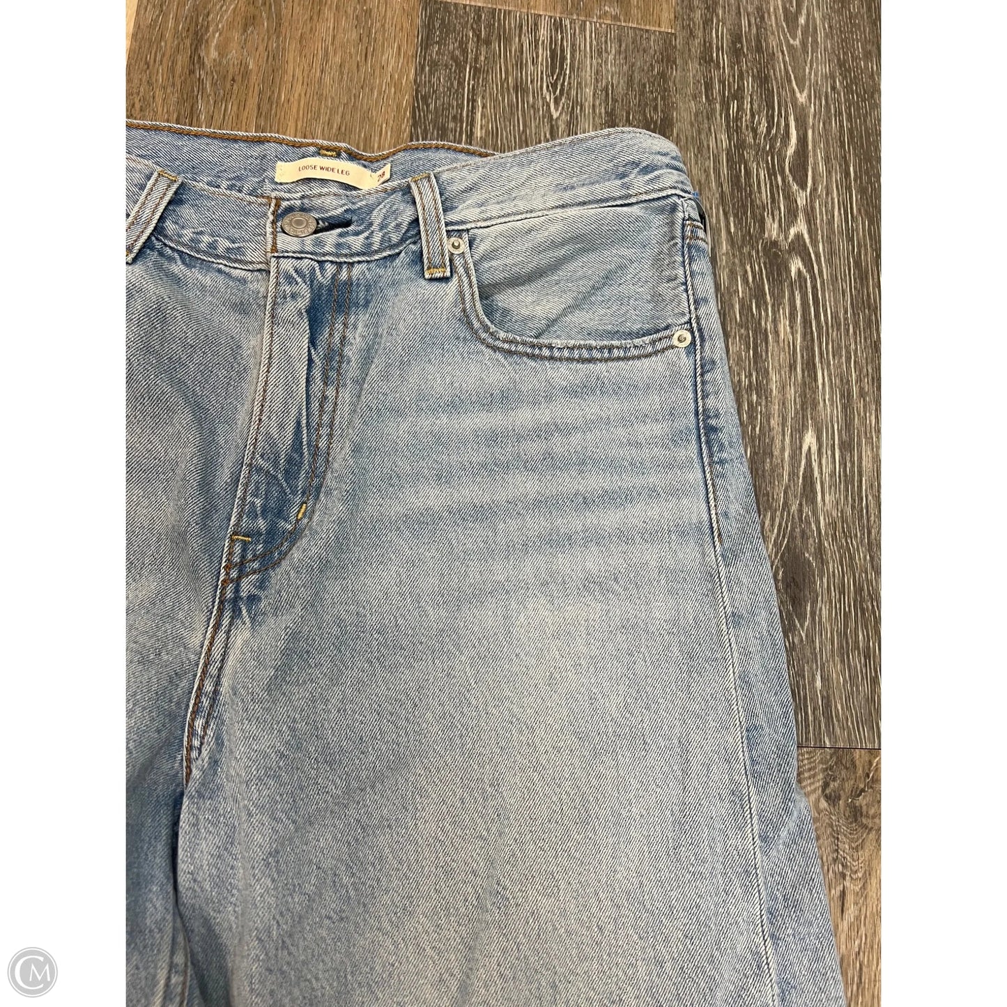 Jeans Wide Leg By Levis In Blue Denim, Size: 6/28
