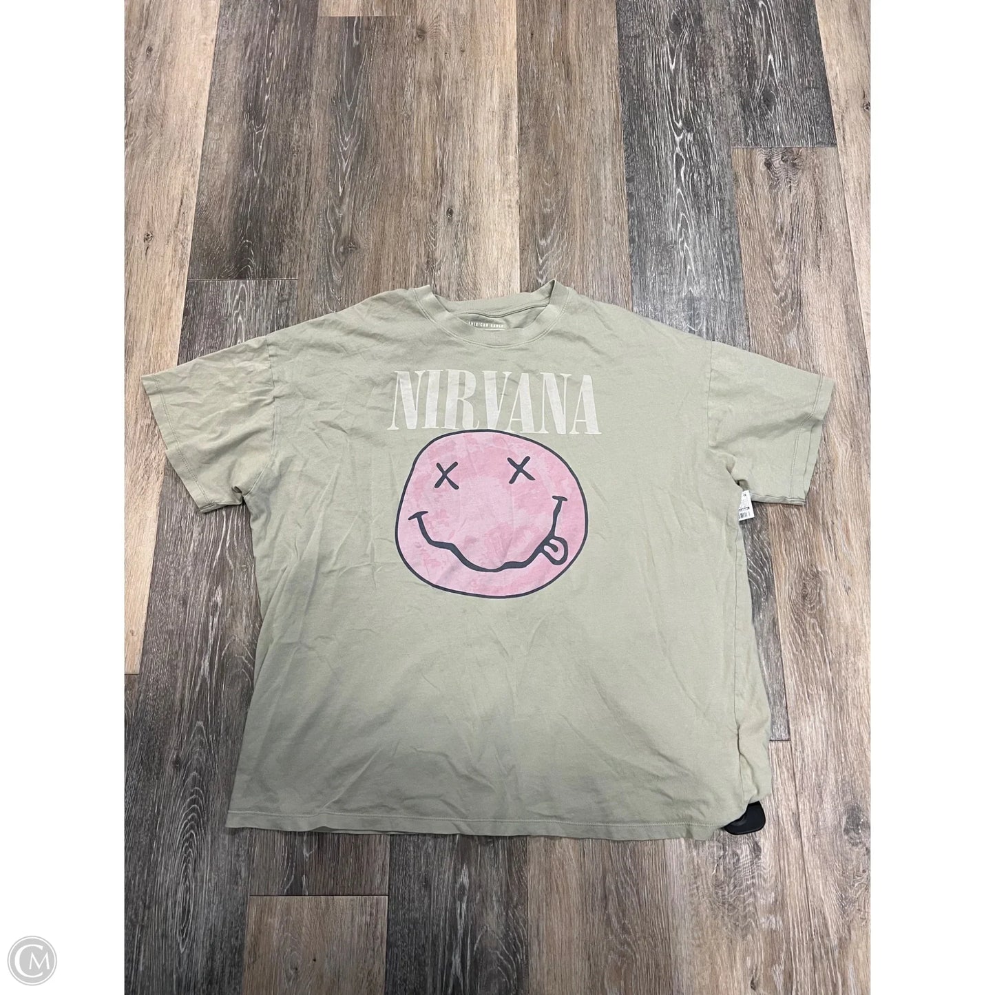 Top Short Sleeve By American Eagle In Green, Size: L