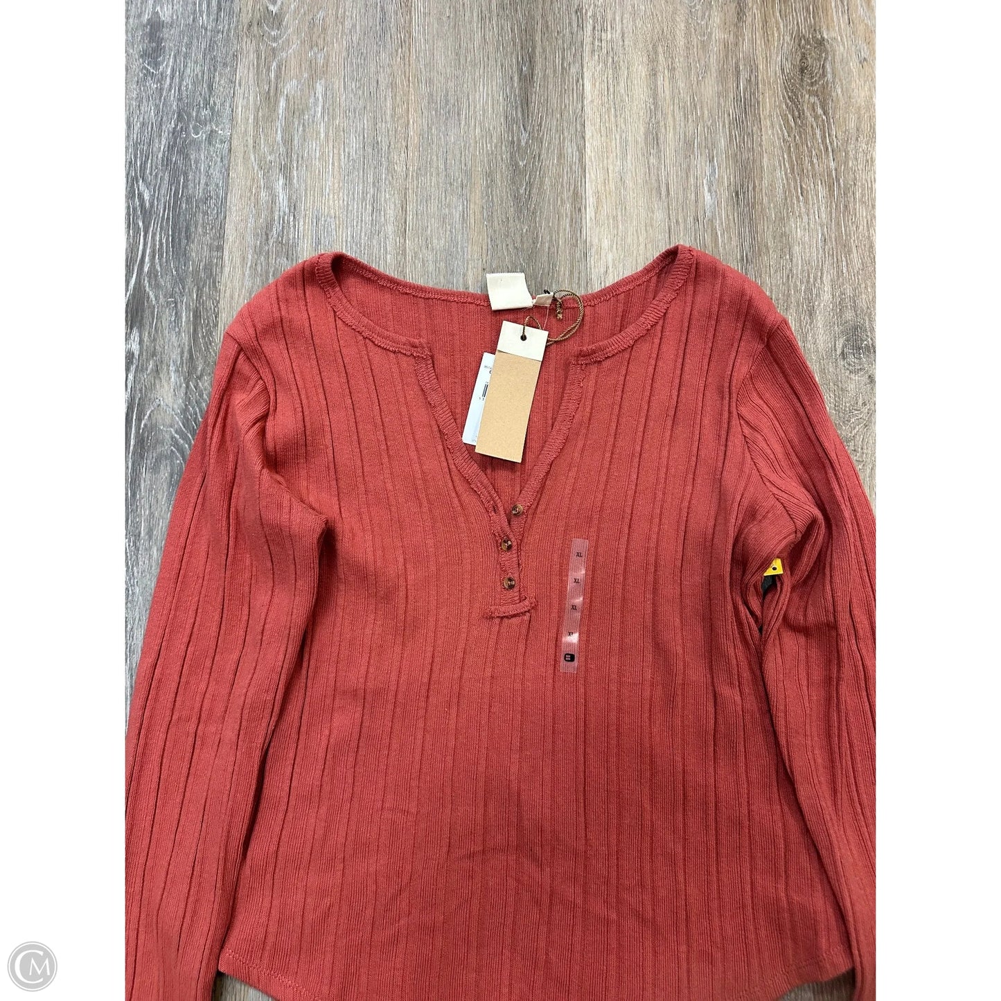 Top Long Sleeve By White Crow In Orange, Size: Xl