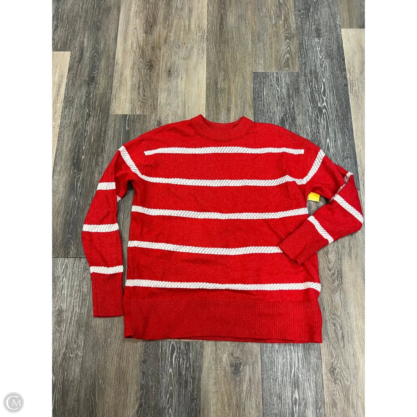 Sweater By Aerie In Red & White, Size: Xxs