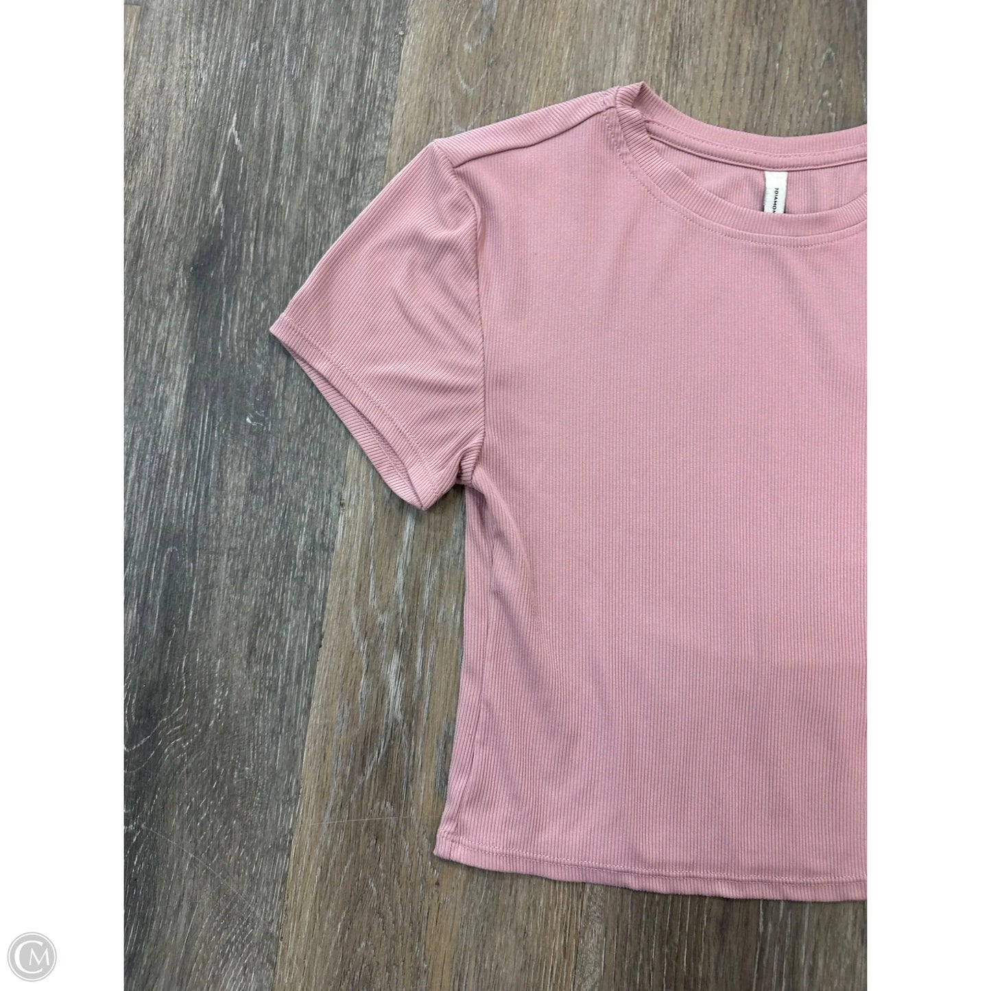 Athletic Top Short Sleeve By 7Diamonds In Pink, Size: S