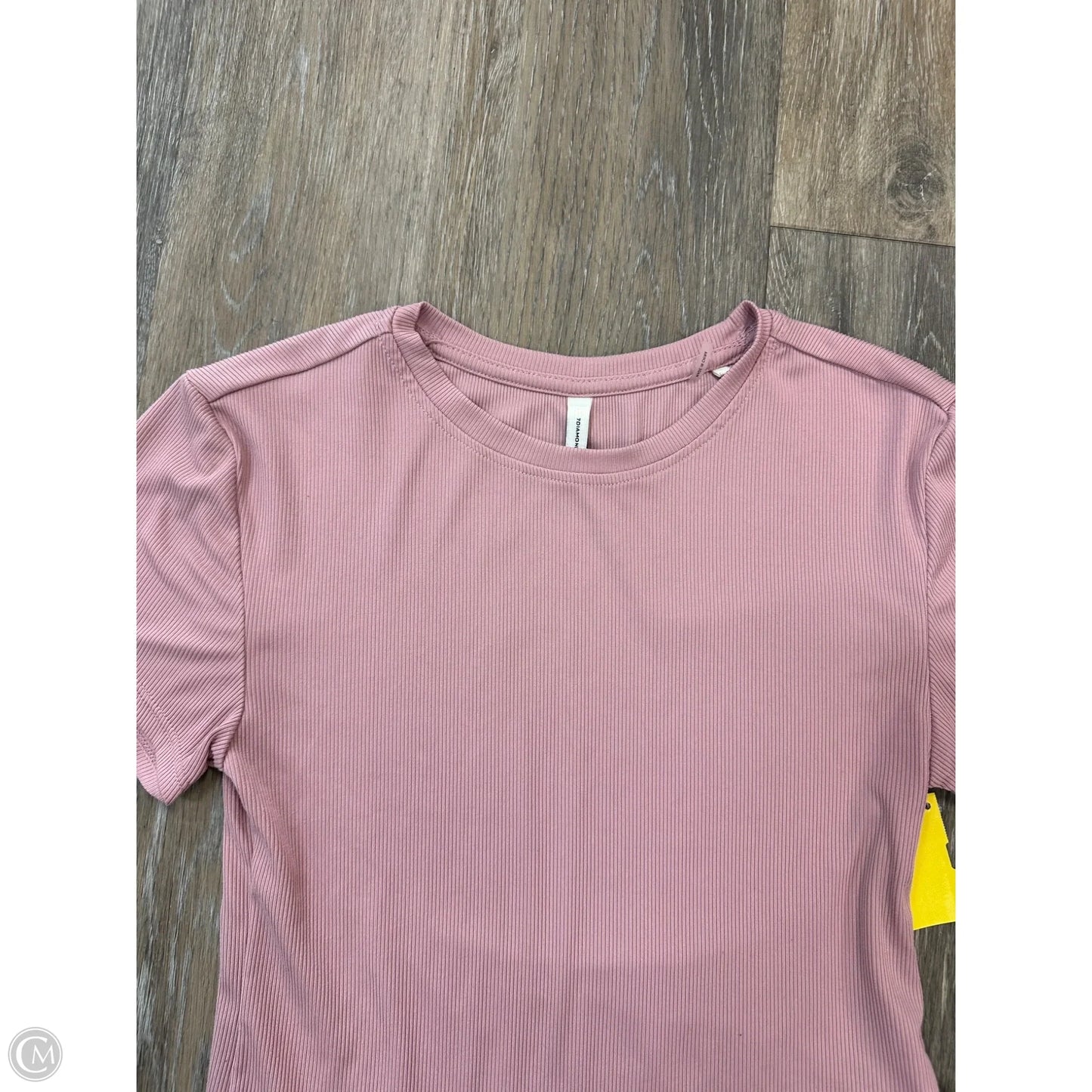 Athletic Top Short Sleeve By 7Diamonds In Pink, Size: S