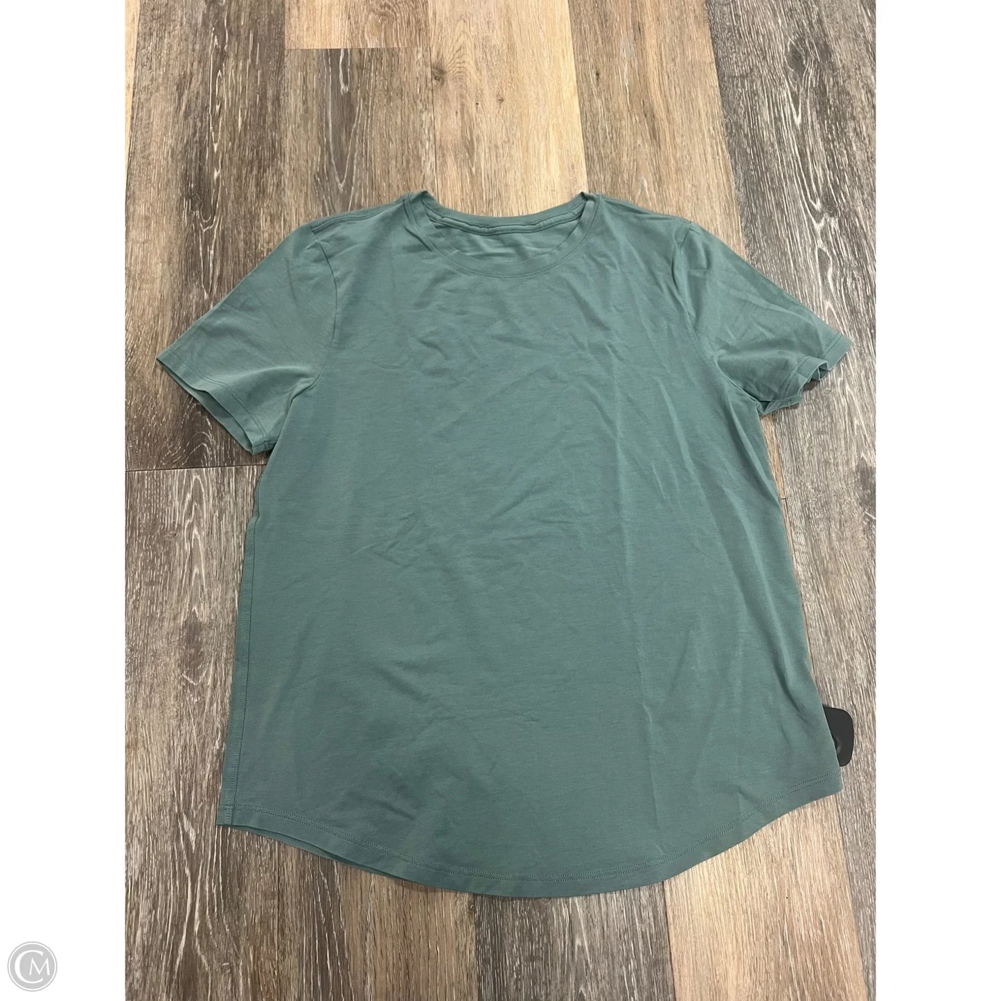 Athletic Top Short Sleeve By Lululemon In Green, Size: M