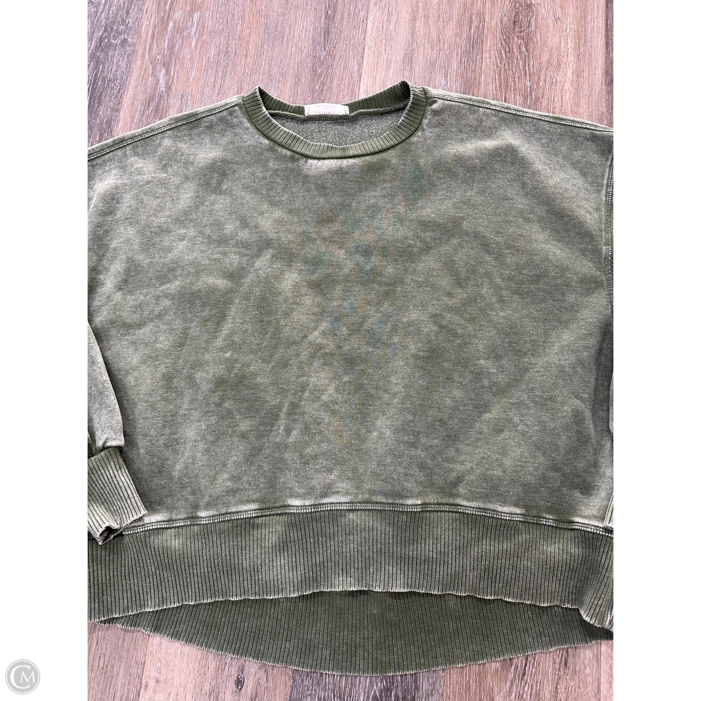 Sweatshirt Crewneck By Zenana In Green, Size: L