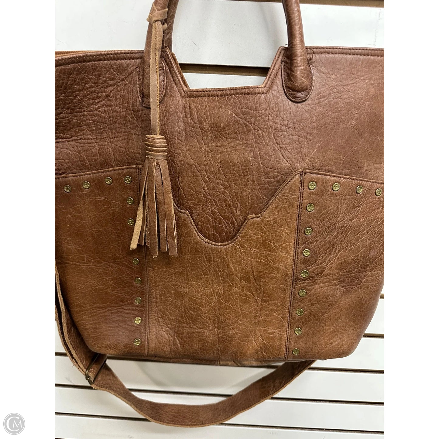 Handbag Leather By Tony Lama, Size: Large