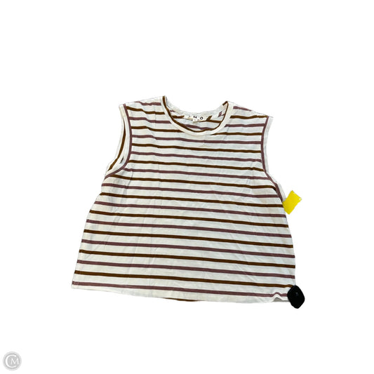 Top Sleeveless Designer By Amo In Striped Pattern, Size: Xl