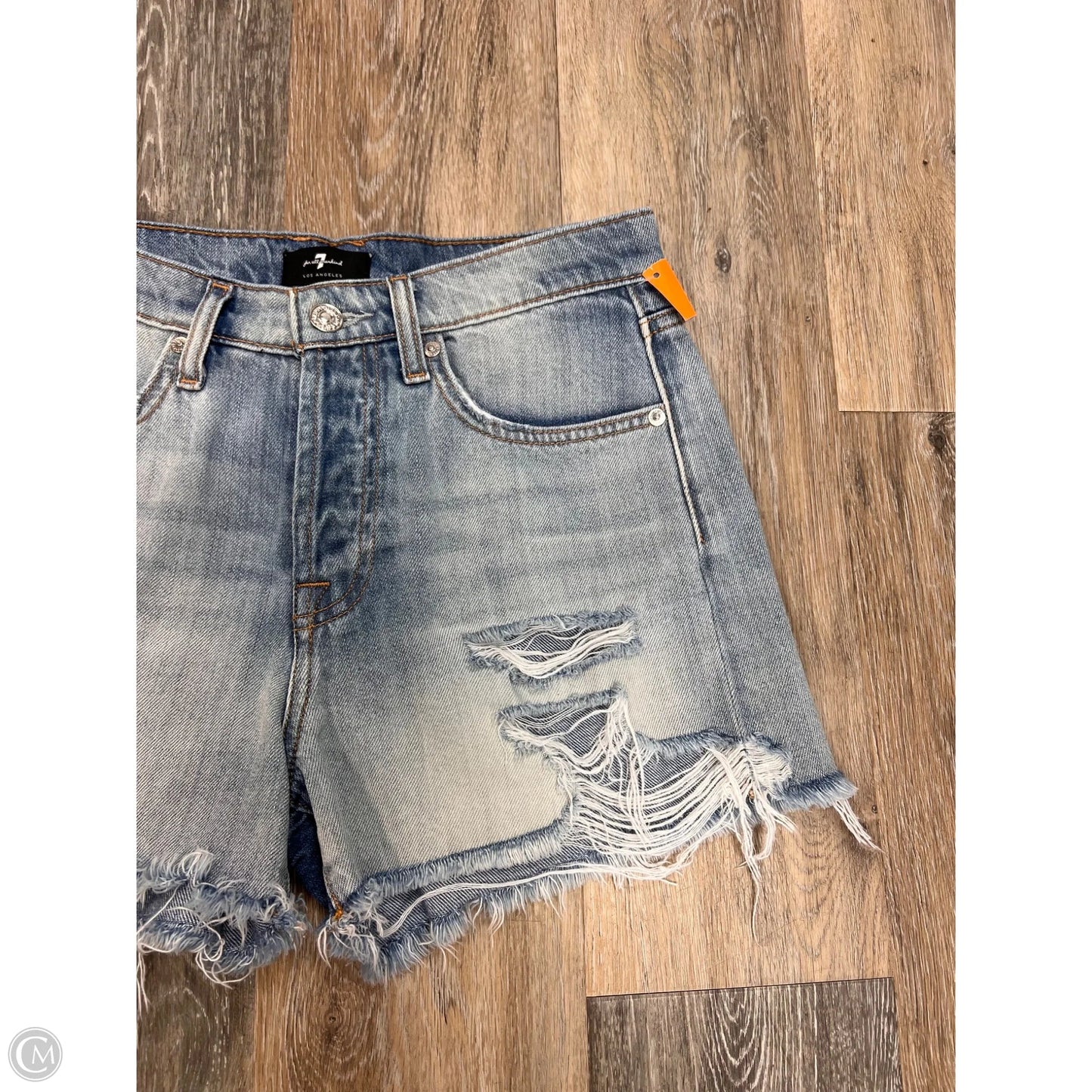 Shorts By 7 For All Mankind In Blue Denim, Size: 2/26