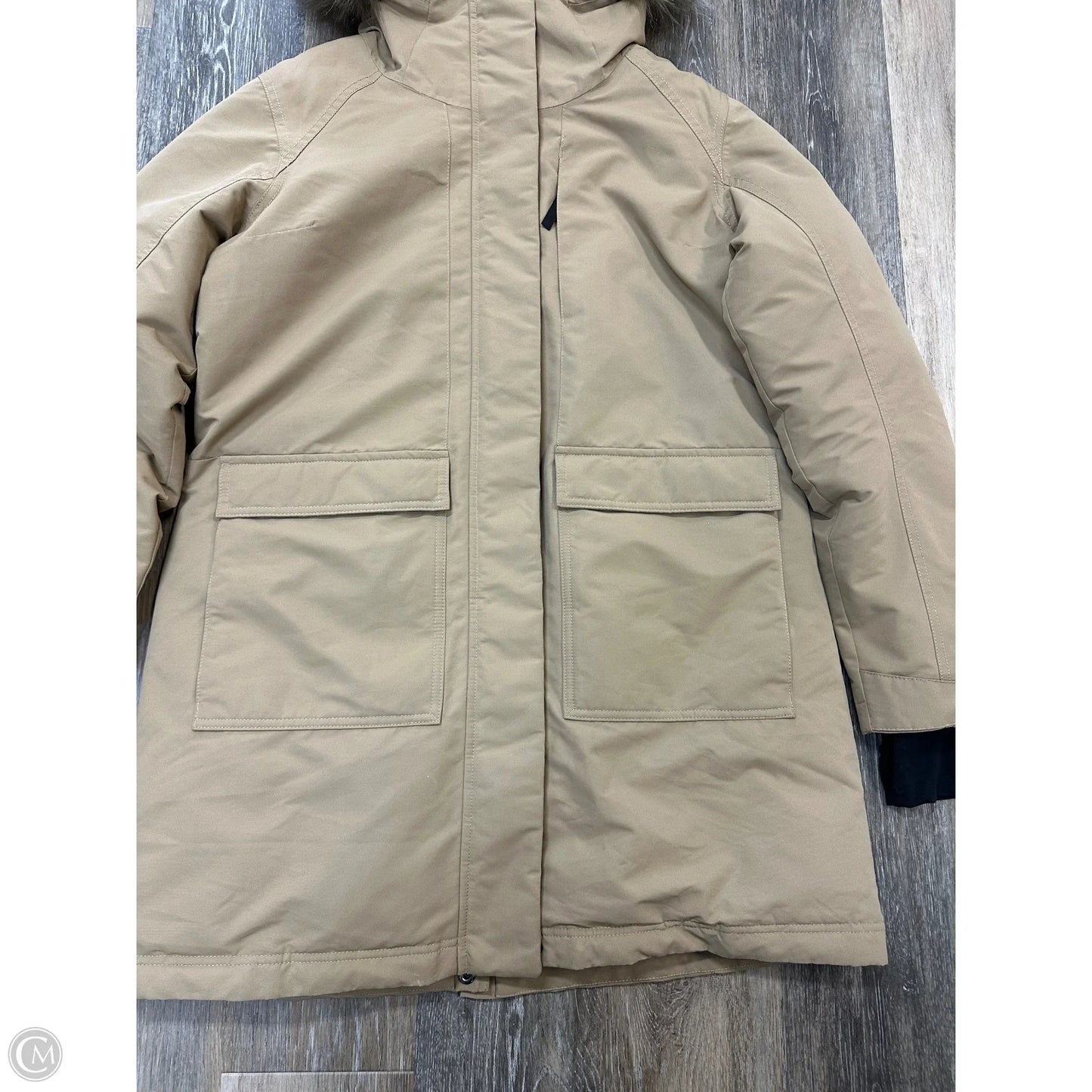 Coat Parka By Columbia In Tan, Size: L