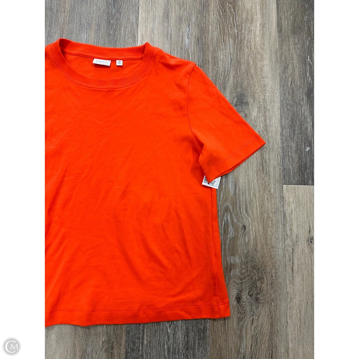 Top Short Sleeve By Babaton In Orange, Size: Xs