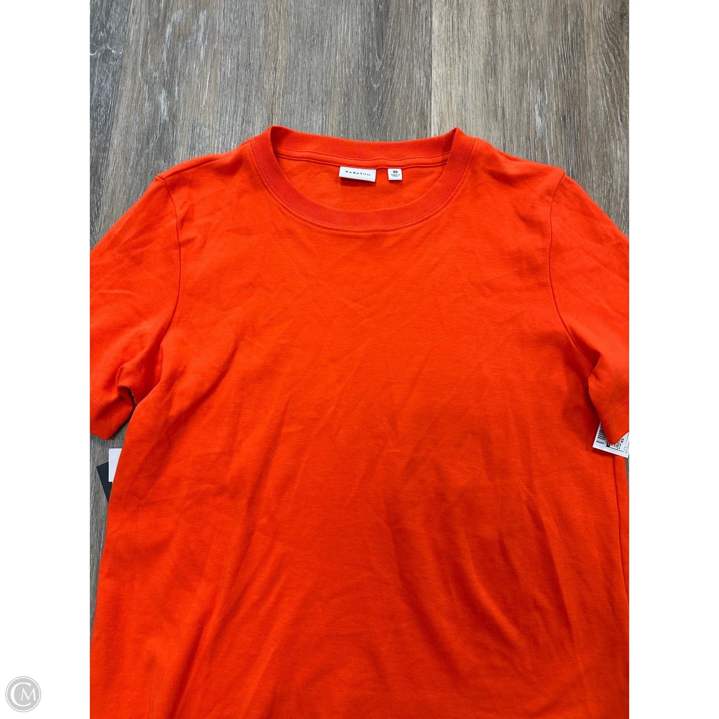 Top Short Sleeve By Babaton In Orange, Size: Xs
