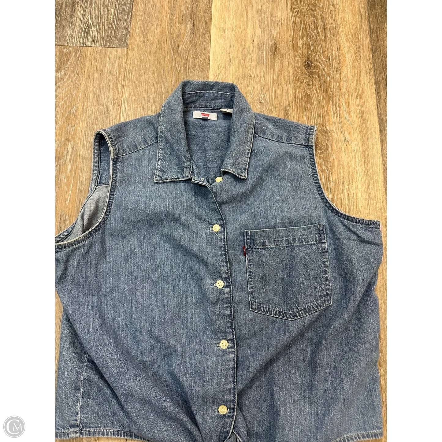 Vest Other By Levis In Blue Denim, Size: M