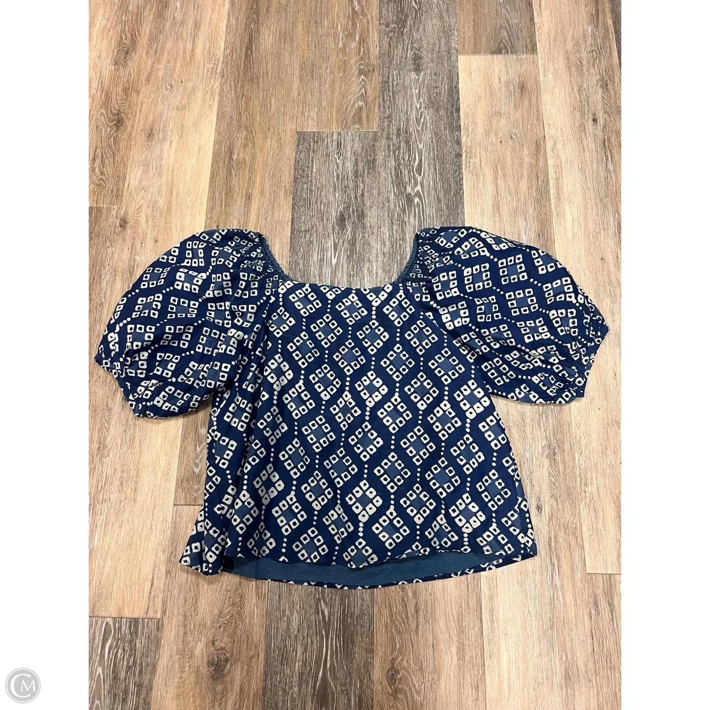 Blouse Short Sleeve By Velvet By Graham & Spencer In Blue, Size: S