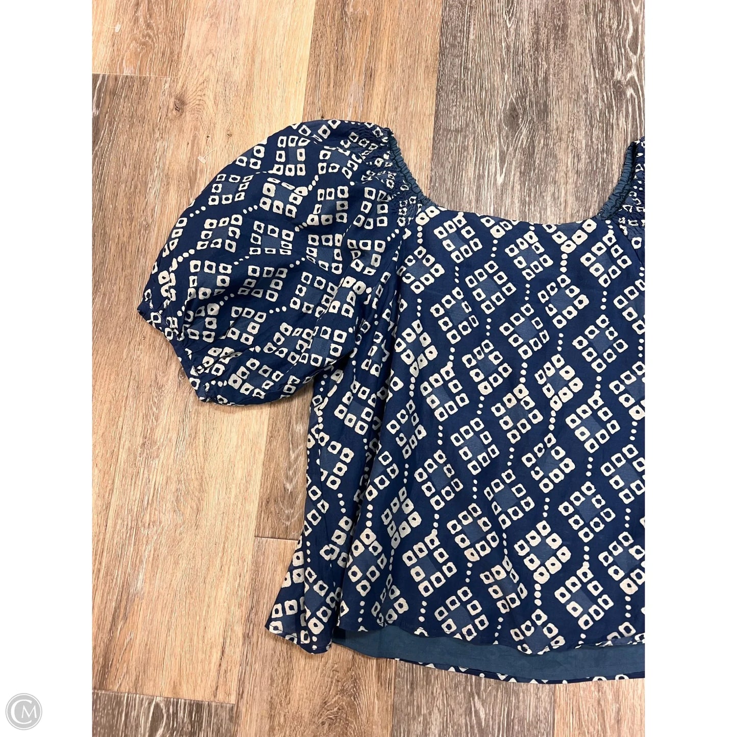 Blouse Short Sleeve By Velvet By Graham & Spencer In Blue, Size: S