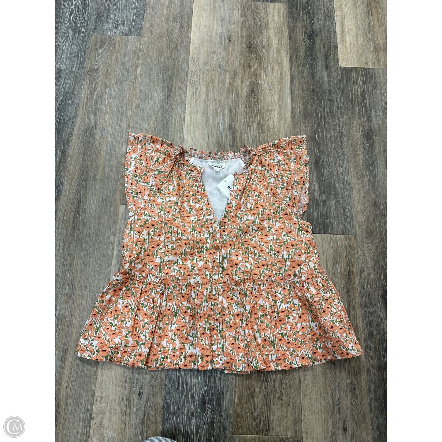 Blouse Short Sleeve By &Merci In Floral Print, Size: L