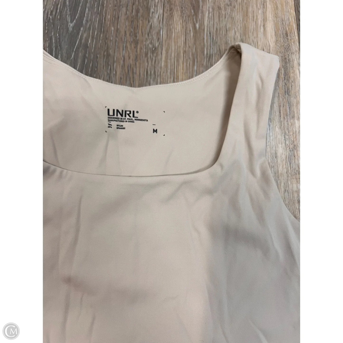 Athletic Tank Top By UNRL In Tan, Size: M