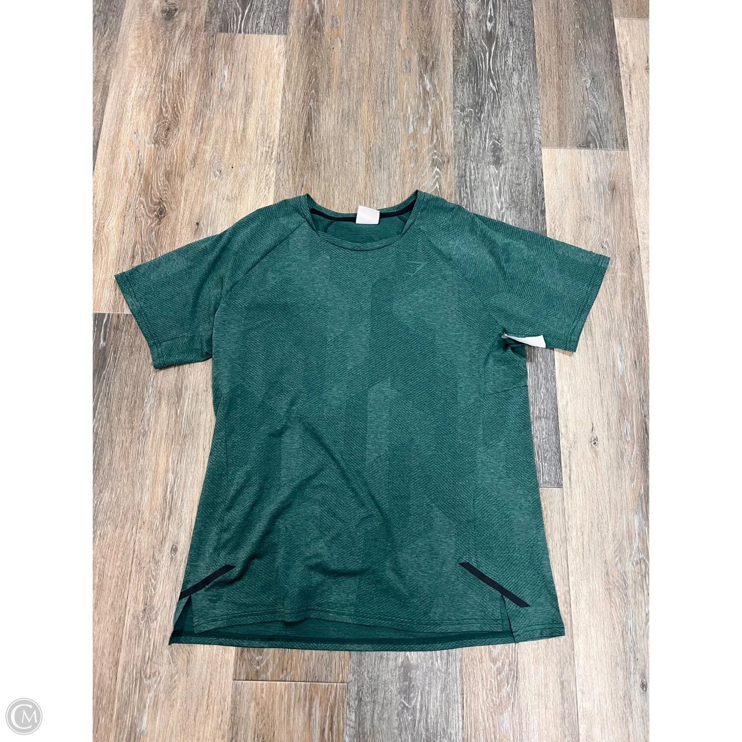 Athletic Top Short Sleeve By Gym Shark In Green, Size: L