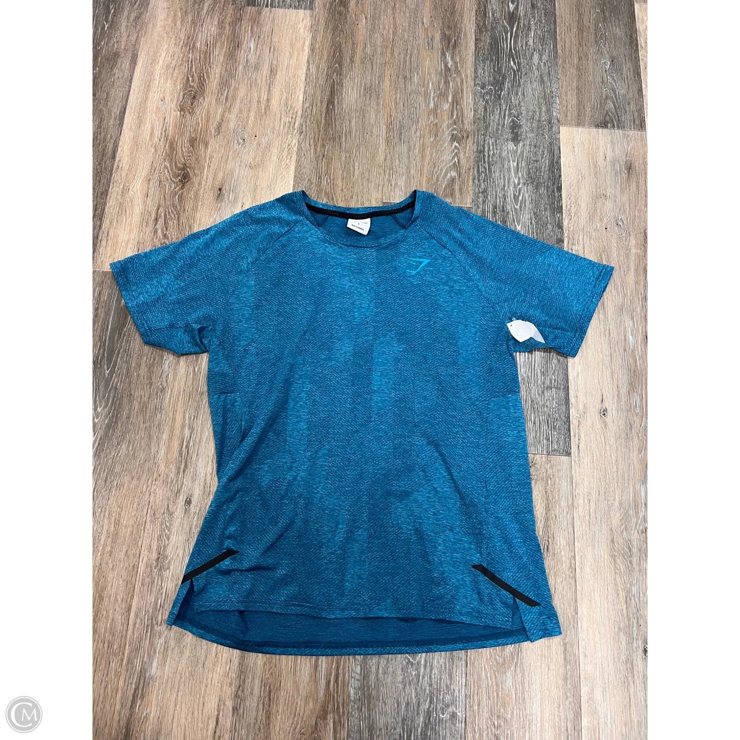 Athletic Top Short Sleeve By Gym Shark In Blue, Size: L