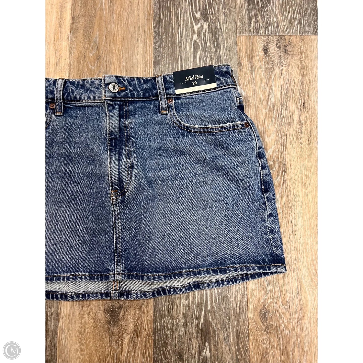 Skirt Mini & Short By Abercrombie And Fitch In Blue Denim, Size: 8