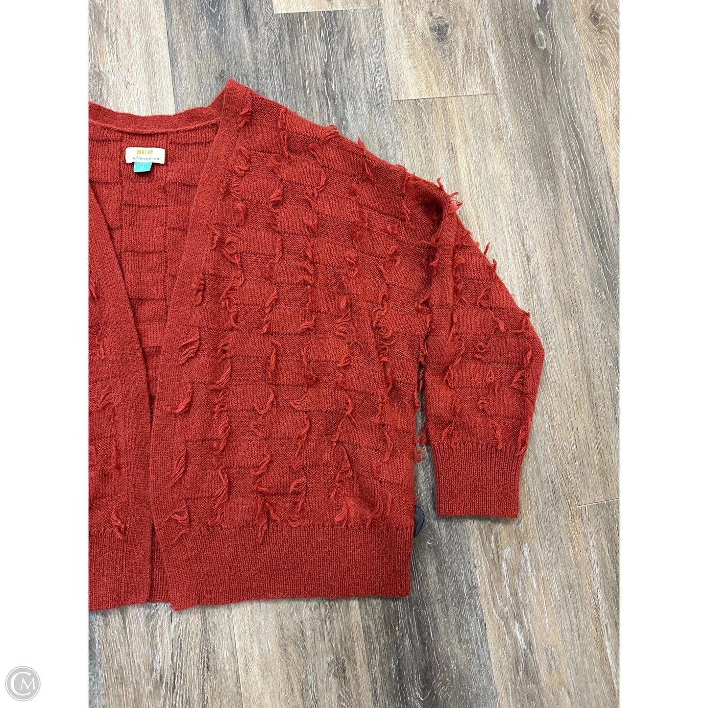 Sweater Cardigan By Maeve In Orange, Size: 2x