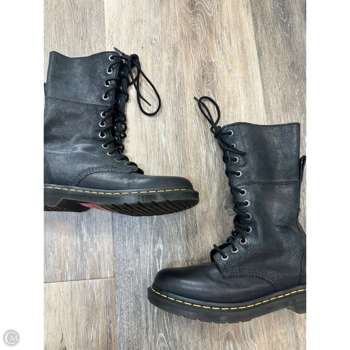 Boots Mid-calf Flats By Dr Martens In Black, Size: 9