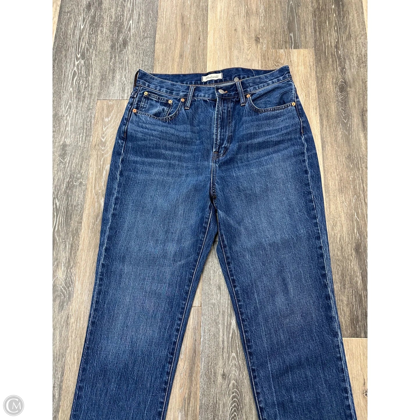 Jeans Straight By Madewell In Blue Denim, Size: 12