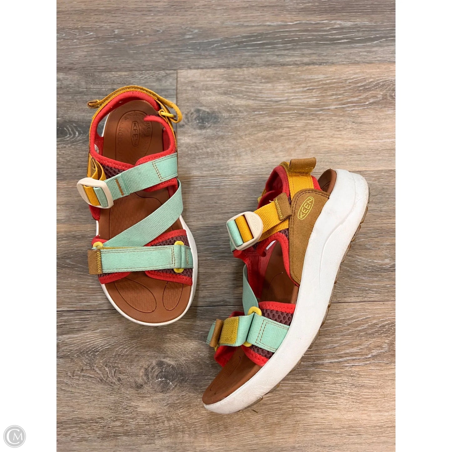 Sandals Flats By Keen In Multi-colored, Size: 8