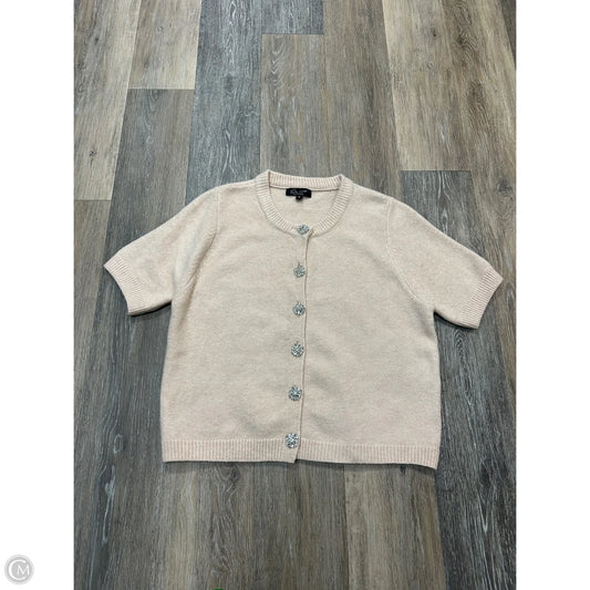 Sweater Short Sleeve By On 12th In Cream, Size: Xl