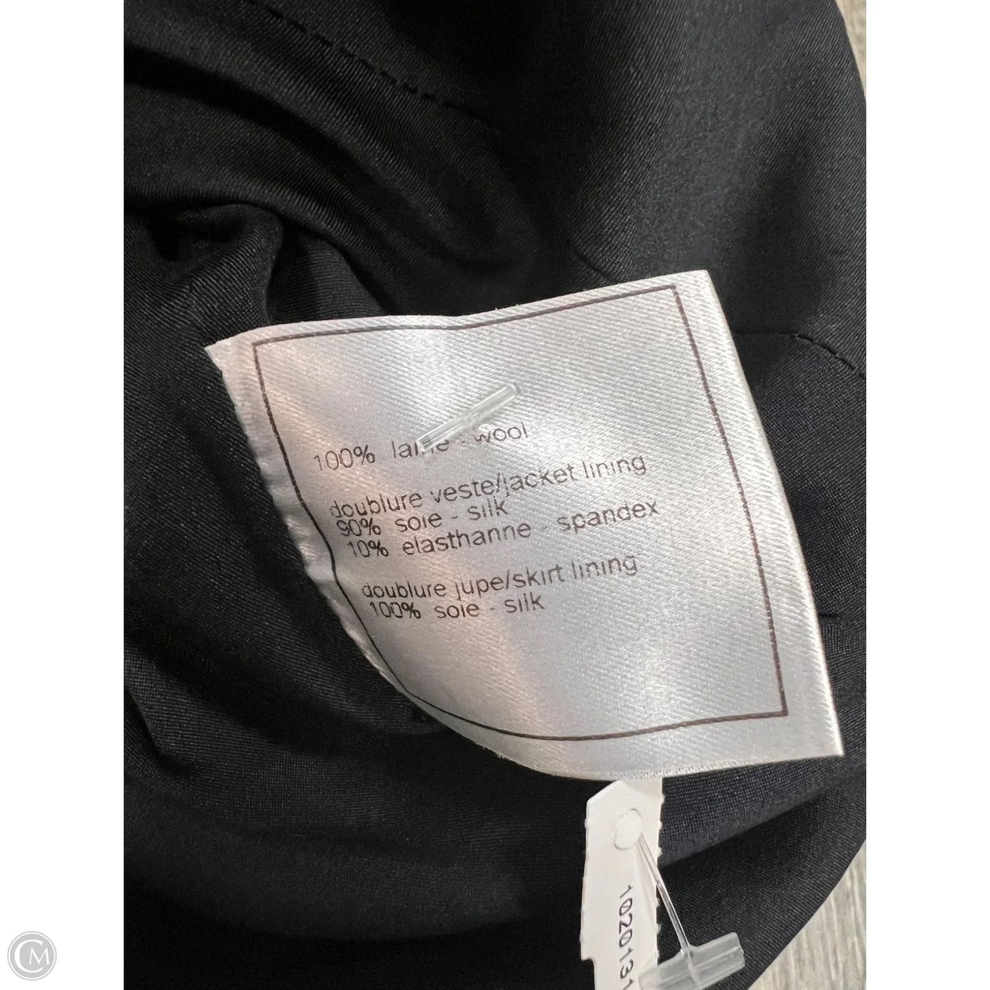 Blazer Luxury Designer By Chanel In Black, Size: M