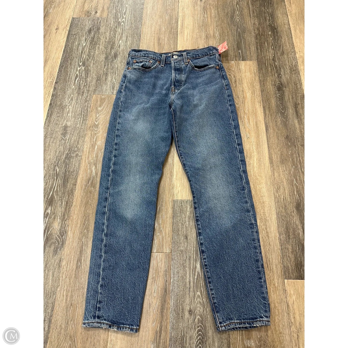 Jeans Straight By Levis In Blue Denim, Size: 4