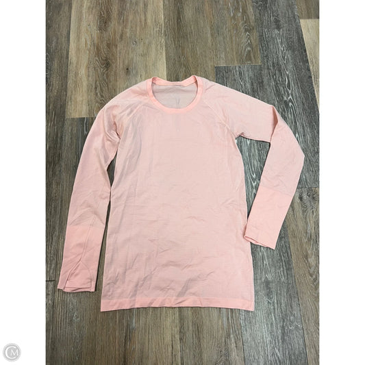 Athletic Top Long Sleeve Crewneck By Lululemon In Pink, Size: 6