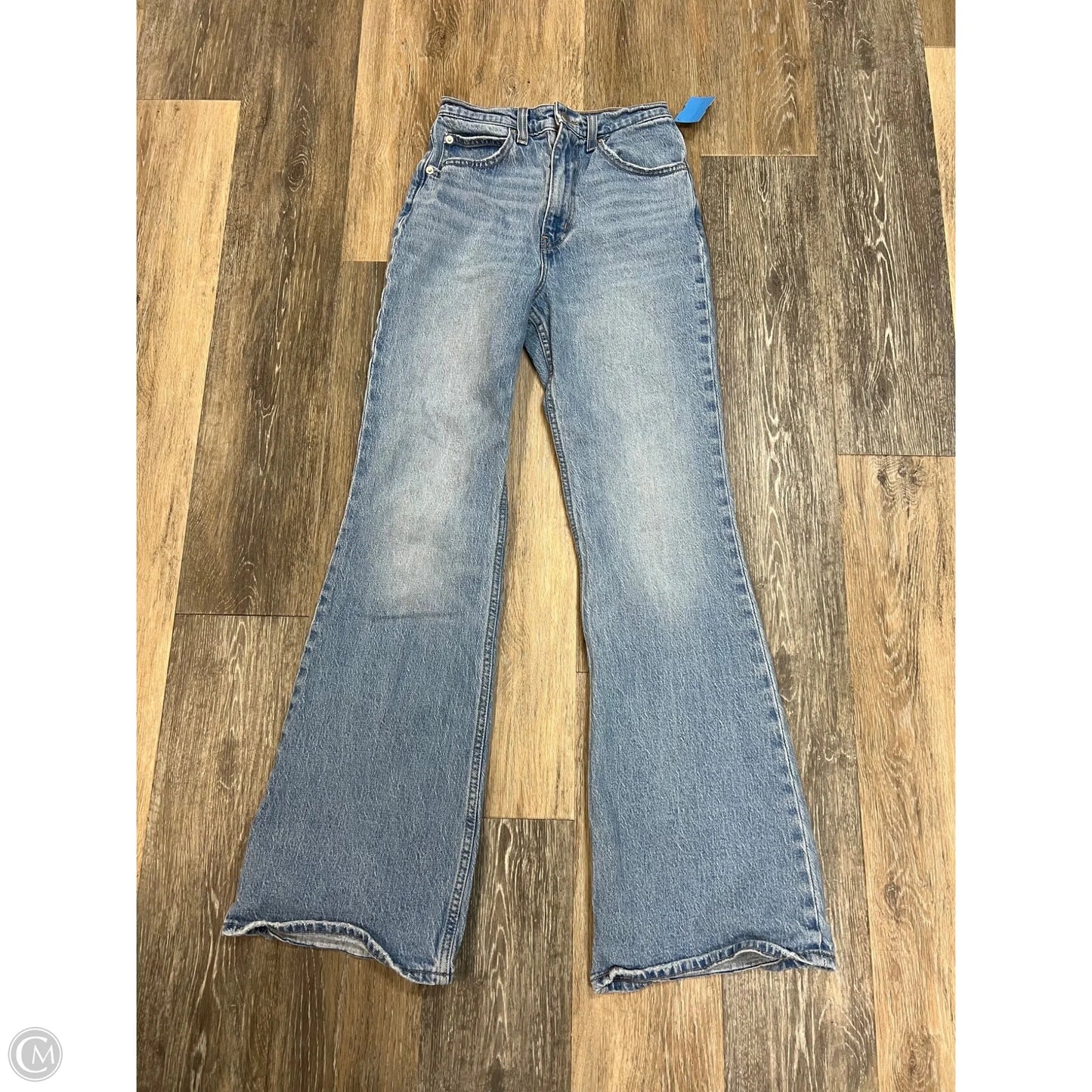 Jeans Flared By Levis In Blue Denim, Size: 0/24